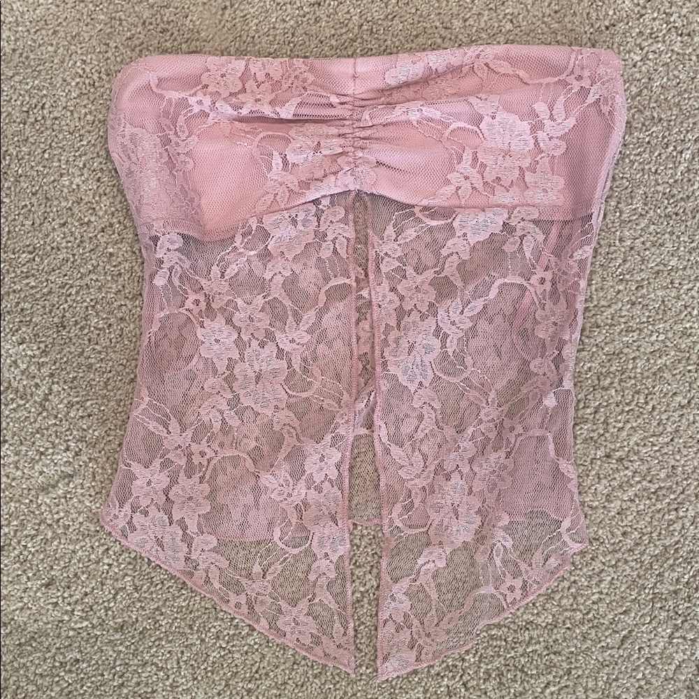 Edikted pink lace top, size XS, like new